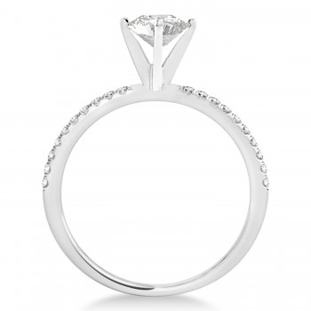 Lab Grown Diamond Accented Engagement Ring Setting 18k White Gold (6.62ct)