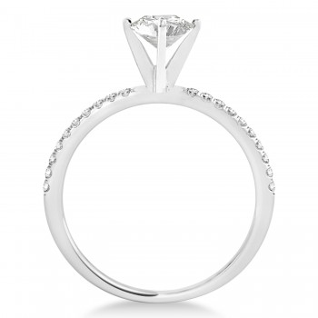 Lab Grown Diamond Accented Engagement Ring Setting Platinum (6.62ct)