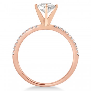 Lab Grown Diamond Accented Engagement Ring Setting 18k Rose Gold (4.12ct)