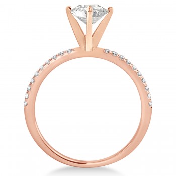 Lab Grown Diamond Accented Engagement Ring Setting 14k Rose Gold (5.12ct)
