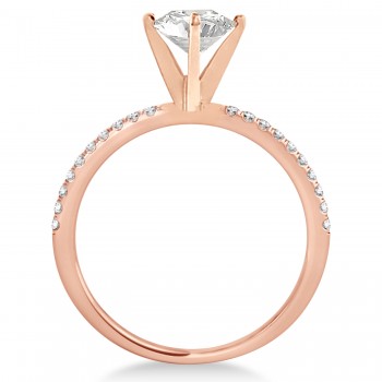 Lab Grown Diamond Accented Engagement Ring Setting 14k Rose Gold (5.12ct)