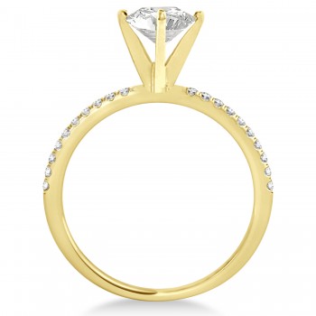 Lab Grown Diamond Accented Engagement Ring Setting 18k Yellow Gold (5.62ct)