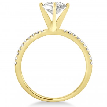 Lab Grown Diamond Accented Engagement Ring Setting 14k Yellow Gold (6.12ct)