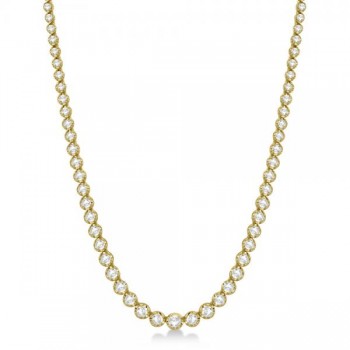 Eternity Diamond Tennis Necklace 14k Yellow Gold (15.00ct)