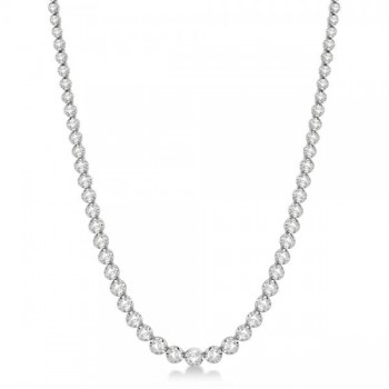 Eternity Lab Grown Diamond Tennis Necklace 14k White Gold (15.00ct)