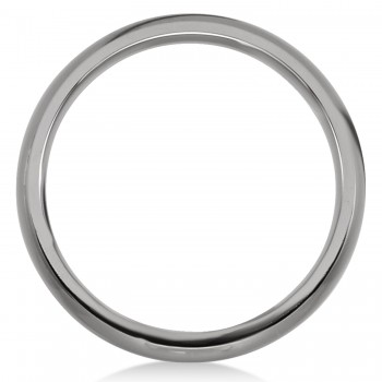 Men's Shiny Domed Titanium Wedding Ring Band (6mm)