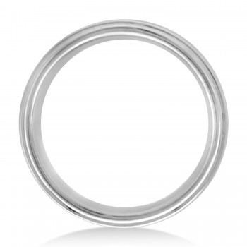 Men's Ridged Edged Satin Tungsten Band (8mm)