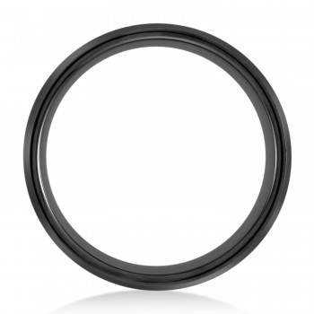 Men's Grooved Black & Blue PVD Tungsten Band (8mm)
