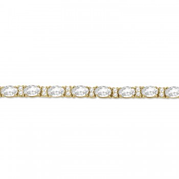 Lab Grown Diamond Oval Cut Tennis Bracelet 14k Yellow Gold (9.25ctw)