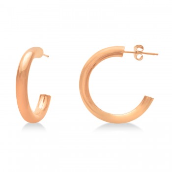 Small Open Hoop Earrings 14k Rose Gold