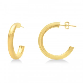 Small Open Hoop Earrings 14k Yellow Gold