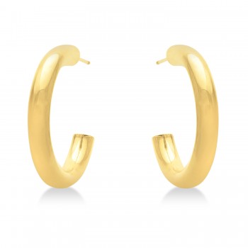 Small Open Hoop Earrings 14k Yellow Gold