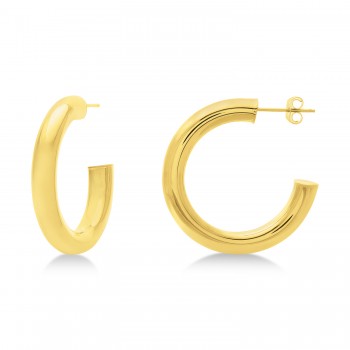 Medium Open Hoop Earrings 14k Yellow Gold