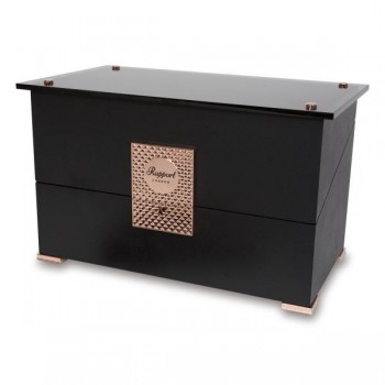 Rapport London Black Wood and Rose Gold Dual Watch Winder
