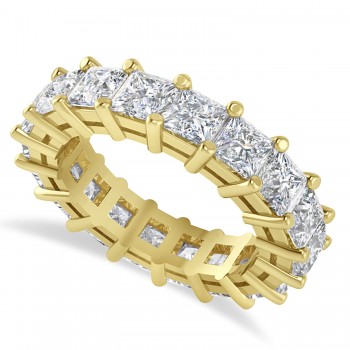 Princess Cut Diamond Eternity Wedding Band 14k Yellow Gold (5.58ct)