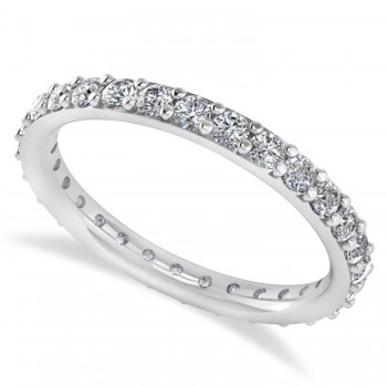 Diamond Eternity Wedding Band 14k White Gold (0.87ct)