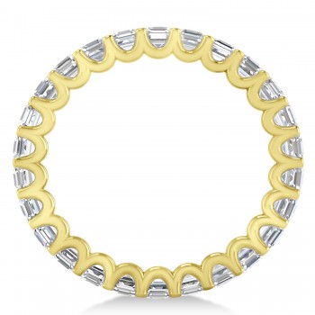Asscher-Cut Diamond Eternity Wedding Band Ring 14k Yellow Gold (2.60ct)