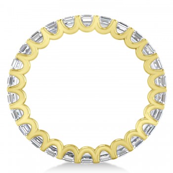 Asscher-Cut Diamond Eternity Wedding Band Ring 14k Yellow Gold (2.60ct)