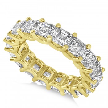 Radiant-Cut Eternity Diamond Wedding Band Ring 14k Yellow Gold (7.20ct)