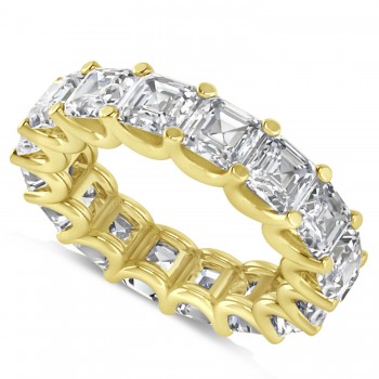 Radiant-Cut Eternity Diamond Wedding Band Ring 14k Yellow Gold (9.00ct)