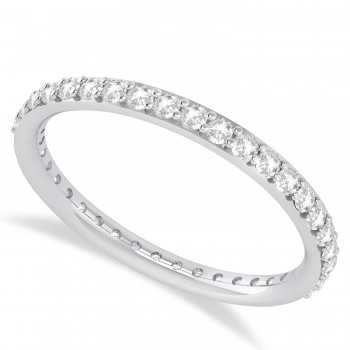 Diamond Eternity Wedding Band 14k White Gold (0.57ct)