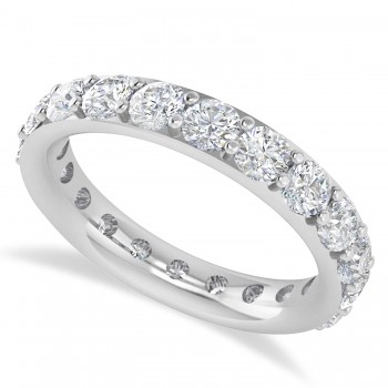 Diamond Eternity Wedding Band 14k White Gold (2.50ct)