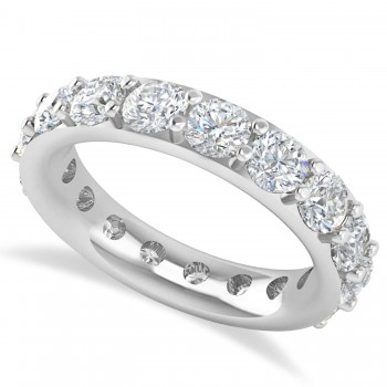 Diamond Eternity Wedding Band 14k White Gold (3.40ct)