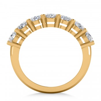 Oval Diamond Seven Stone Wedding Band 14k Yellow Gold (3.50ct)
