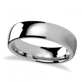 Domed Tungsten Carbide Wedding Band (6mm)