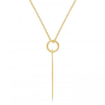 BaseBall Disc Charm Men's Pendant Necklace 14K Yellow Gold