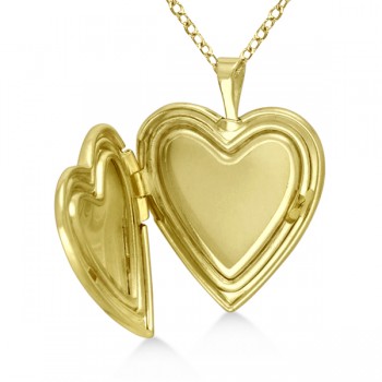 Gold Vermeil Split Heart-Shape Diamond Locket Necklace (0.01ct)