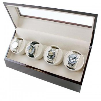 Quad Automatic Watch Winder Cherrywood Finish