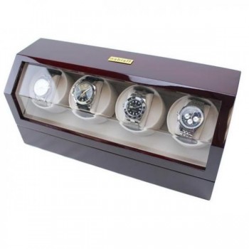 Quad Automatic Watch Winder Cherrywood Finish