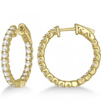 Medium Round Diamond Hoop Earrings 14k Yellow Gold (2.00ct)