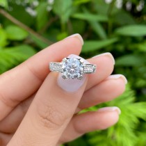Antique Style Art Deco Diamond Engagement Ring Platinum (0.33ct)