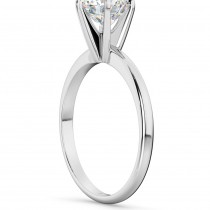 Six-Prong 18k White Gold Solitaire Engagement Ring Setting