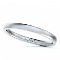 Platinum Wedding Ring Low Dome Comfort Fit (2mm)