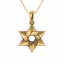 Star of David Pendant Necklace 14k Yellow Gold